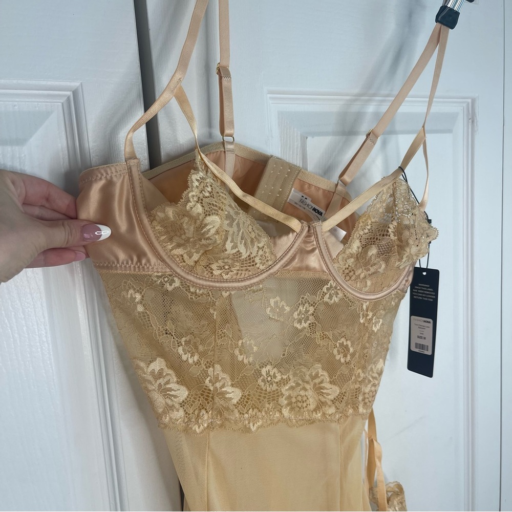Lace Babydoll Undergarment - Nude
